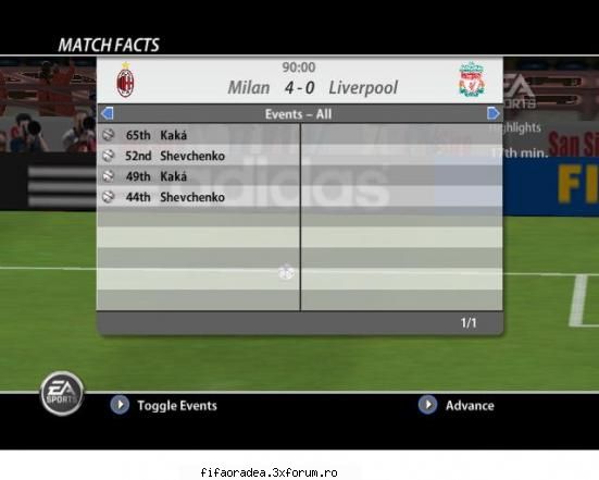 fc liverpool  0-4 ac milan etapa 1