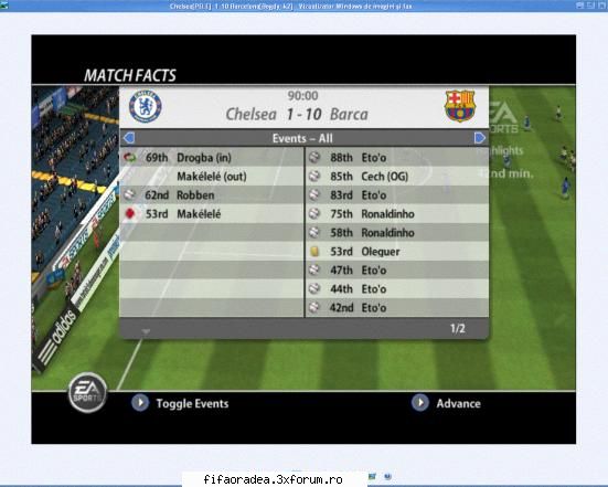 Etapa 2 --==02.01<->05.01==-- - Chelsea 1-10 Barcelona 1 Robben 6 Eto'o 3 - Serie A2