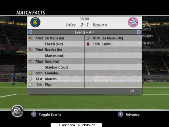 Etapa 5 - inter 2 - 1 bayern - Serie A1