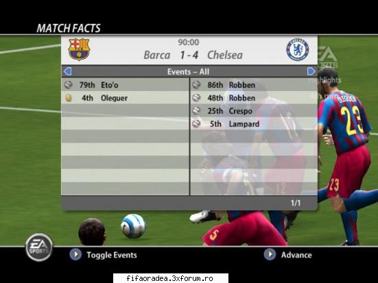Etapa 5 - BARCELONA-CHELSEA - Serie A1