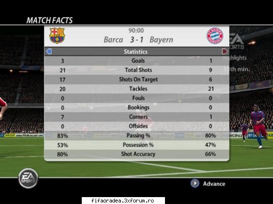Etapa a 3-a - goluri 2 etoo si 1 ronaldinho; bayern - Serie A1