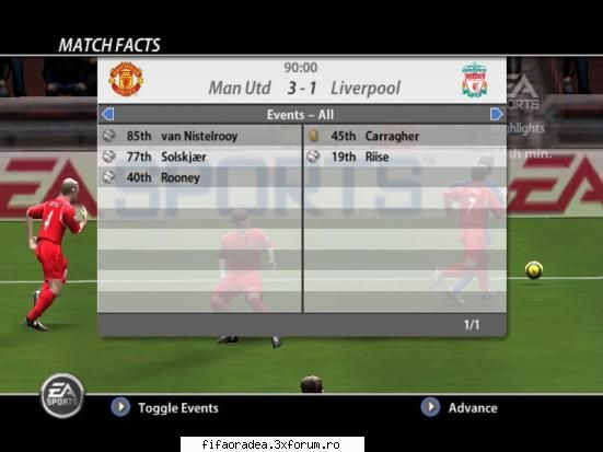 Etapa a 4-a - Manchester United 3-1 FC Liverpool - Serie A2