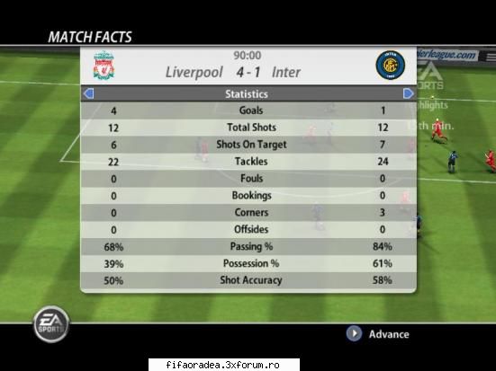 Etapa a 8-a - FCLiverpool 4-1 InterMilano - Serie A1